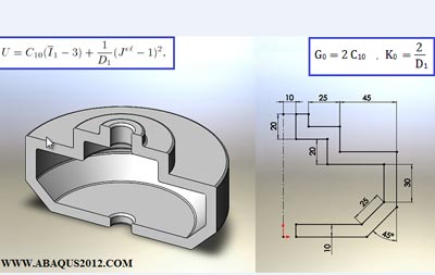 آموزش تحلیل تراکم واشر اورینگ مواد هایپرالاستیک در آباکوس abaqus